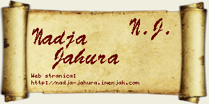 Nadja Jahura vizit kartica